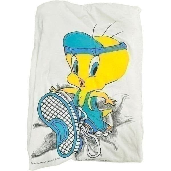 LOONEY TUNES Tweety Bird Vintage 1996 Short Sleeve T-shirt Tee Shirt EUC Size 2X - Thumbnail 2