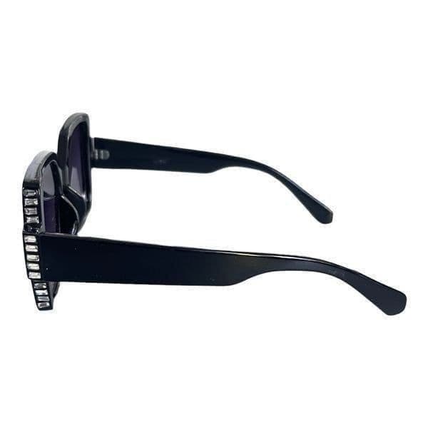 Cxcen Rhinestone Square Black Sunglasses - Image 1