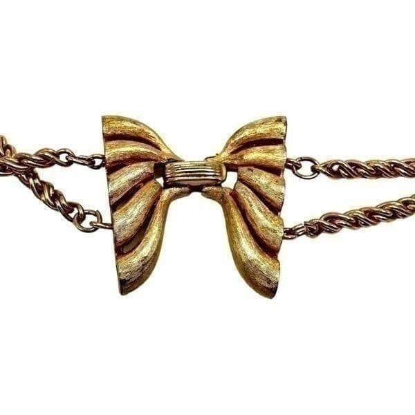 TRIFARI Vintage Gold Plated Necklace and Brooch Lot Bundle of Signed Crown Trifa - Thumbnail 4