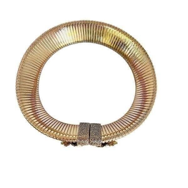 ANNA DELLO RUSSO For H&M Goldtone Collar Necklace Choker RARE Limited Collection - Thumbnail 4