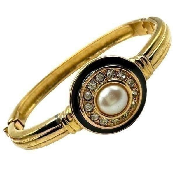 MONET 5 Piece Vintage Gold Plated Jewelry Bundle Lot 5 Signed Monet Bangle Brace - Thumbnail 4