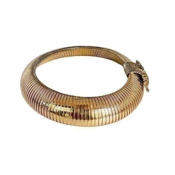 ANNA DELLO RUSSO For H&M Goldtone Collar Necklace Choker RARE Limited Collection - Thumbnail 8