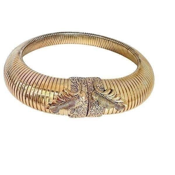 ANNA DELLO RUSSO For H&M Goldtone Collar Necklace Choker RARE Limited Collection - Image 1