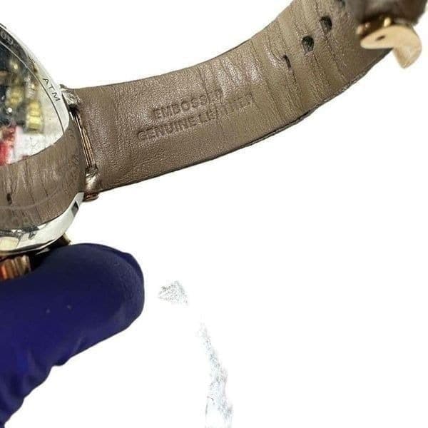 Michael Kors MK Watch Rose Gold Rhinestone CZ Chronograph Leather New Battery - Thumbnail 10