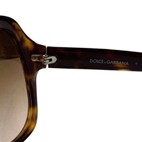 DOLCE & GABBANA Sunglasses Brown Oversized Designer Luxury Serial # On Lense D&G - Thumbnail 7
