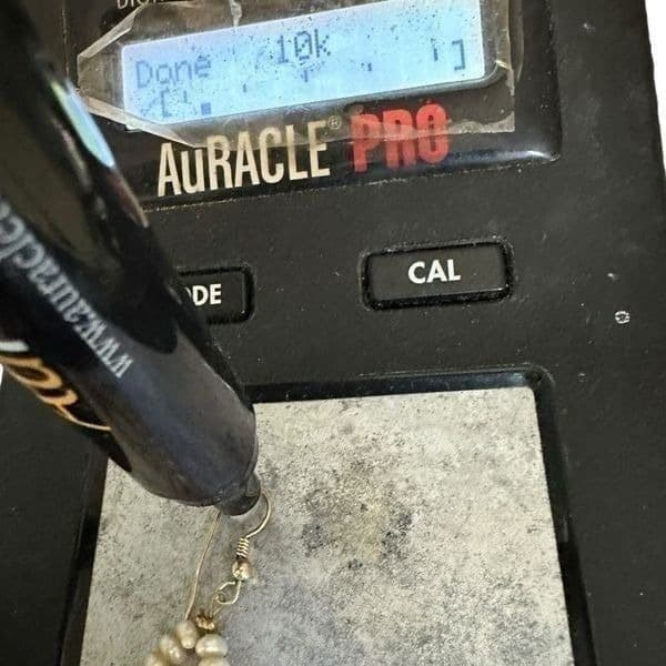 10 Karat 10K Yellow Gold Genuine Pearl Hoop Dangle Dainty Earrings 2” Jewelry Ea - Thumbnail 6