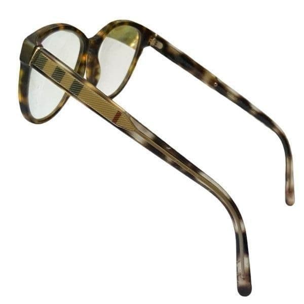 BURBERRY Eyeglasses Square Frames Plaid Designer Luxury Prescription Glasses - Image 1