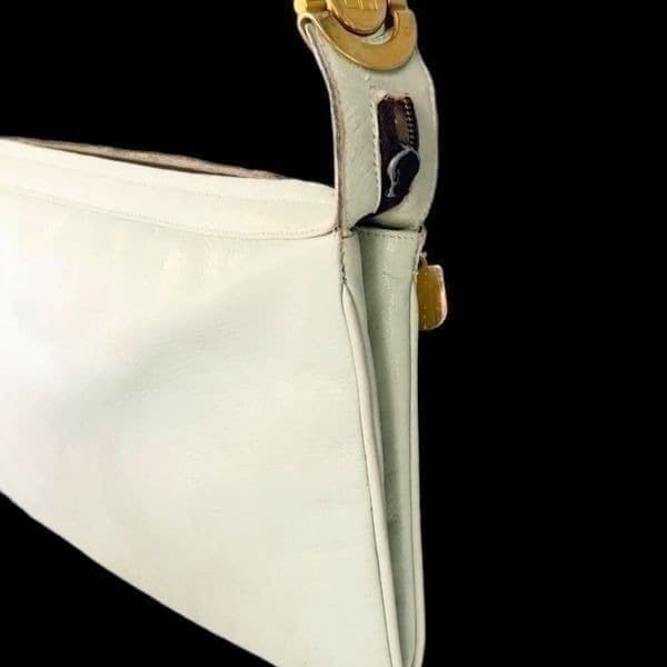 Vintage Sorrento Smooth Glove Leather Handbag Purse - Thumbnail 4