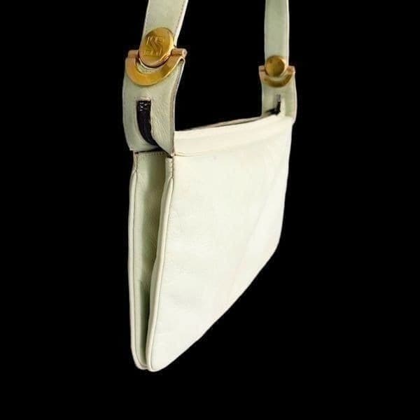 Vintage Sorrento Smooth Glove Leather Handbag Purse - Thumbnail 5