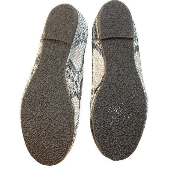 TORY BURCH Reva Snake-Print Ballerina Flat, Roccia, Sold Out In Stores EUC Size - Thumbnail 5