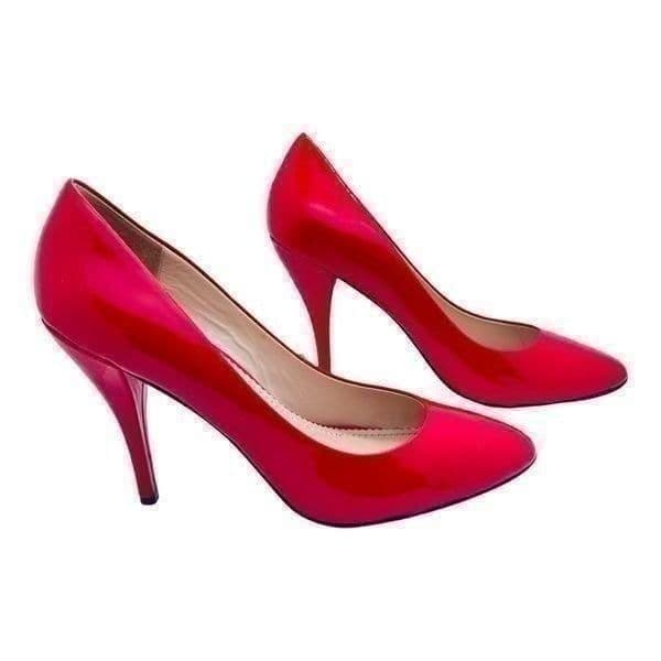 Jean-Michel Cazabat Red Patent Leather Pumps Heels Size 39 - Thumbnail 7