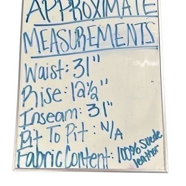 YVONNE MARIE Vintage 100 Leather Suede Black Pants Slacks Fully Lined Size 8 - Thumbnail 2