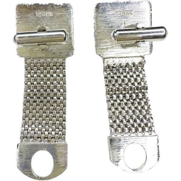 SWANK Signed Vintage Signed Men’s Cuff Links Swank Silver-tone Green Rhinestone - Thumbnail 3