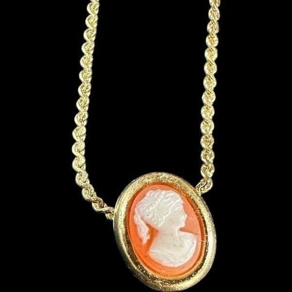 CROWN TRIFARI 4 Item Gold-Tone Jewelry Bundle Bonsai Tree of Life Cameo Necklace - Thumbnail 3