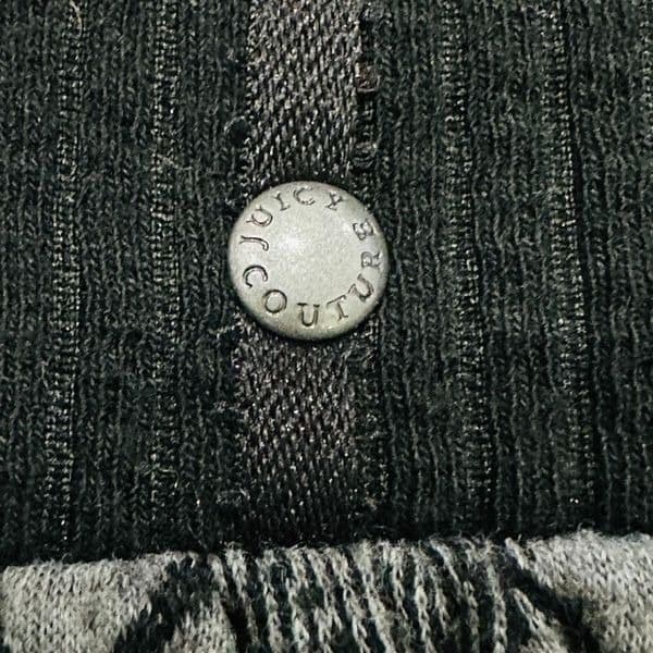 JUICY COUTURE Gray Grey Black Plaid Wool Cotton Elastic Waist Pull On Y2K Vibes - Thumbnail 3