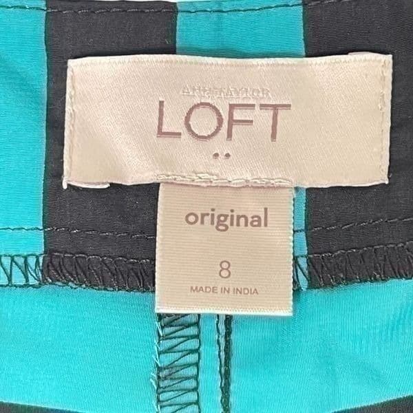 Ann Taylor LOFT Blue Striped Shorts Size 8 - Thumbnail 3