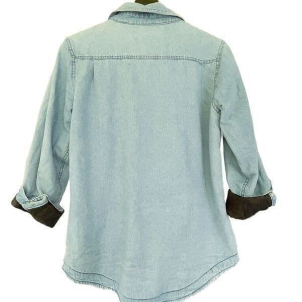 Vintage Woolrich Red Buffalo Check Checkered Fleece Lined Jean Jacket Coat Size - Thumbnail 2