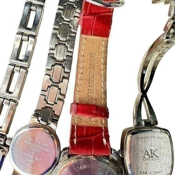Lot of 6 Anne Klein Watches Leather Bands Analog Quartz GUC to EUC Batteries - Thumbnail 9