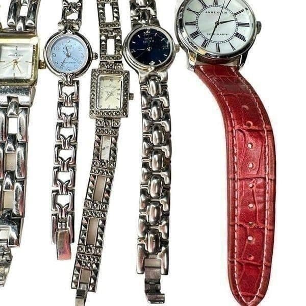Lot of 6 Anne Klein Watches Leather Bands Analog Quartz GUC to EUC Batteries - Thumbnail 5