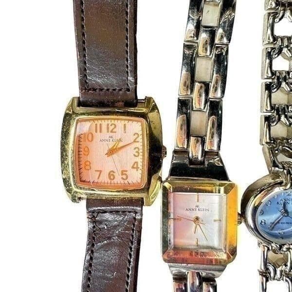 Lot of 6 Anne Klein Watches Leather Bands Analog Quartz GUC to EUC Batteries - Thumbnail 8
