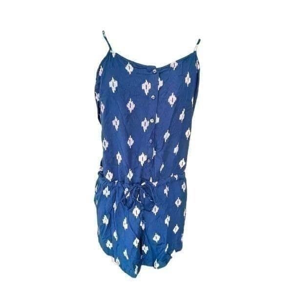 Mud Pie Navy Blue and White Romper Size Large - Thumbnail 2