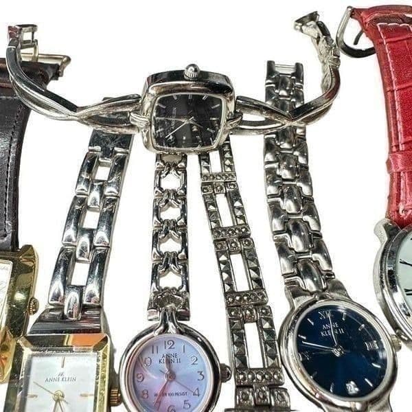 Lot of 6 Anne Klein Watches Leather Bands Analog Quartz GUC to EUC Batteries - Thumbnail 7