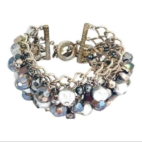 Premier Designs Grand Slam Crystal and Pearl Bracelet - Thumbnail 2