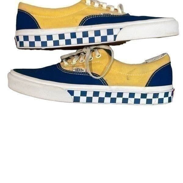 Vans Era BMX Checkerboard Blue Yellow Sneakers Mens Size 10 - Image 1