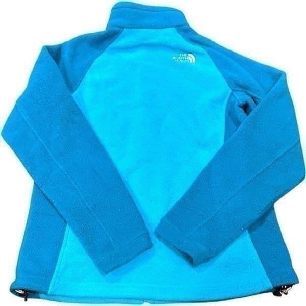 THE NORTH FACE Khumbu Blue Color Block Jacket Coat Polartec Classic 100 Micro Fl - Thumbnail 2