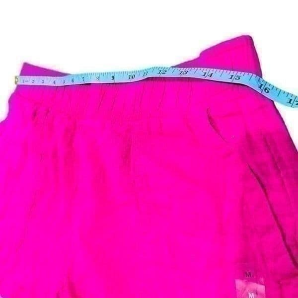 GAP NWT Bright Pink Elastic Waist Band Cotton Shorts w/Pockets Size M - Thumbnail 3