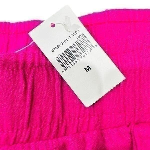 GAP NWT Bright Pink Elastic Waist Band Cotton Shorts w/Pockets Size M - Thumbnail 7