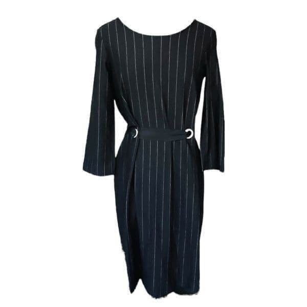 NWOT Massimo Dutti Pinstripe Sheath Dress Size XS - Thumbnail 4