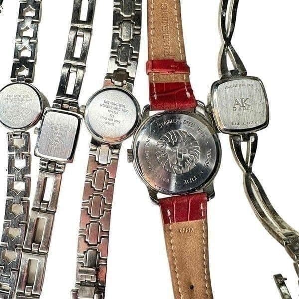 Lot of 6 Anne Klein Watches Leather Bands Analog Quartz GUC to EUC Batteries - Thumbnail 10