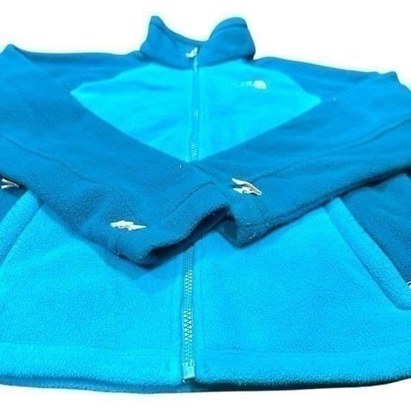 THE NORTH FACE Khumbu Blue Color Block Jacket Coat Polartec Classic 100 Micro Fl - Thumbnail 6