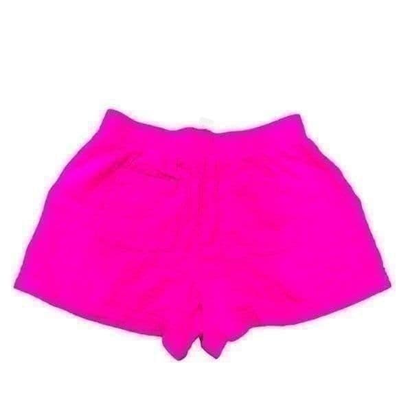 GAP NWT Bright Pink Elastic Waist Band Cotton Shorts w/Pockets Size M - Thumbnail 2