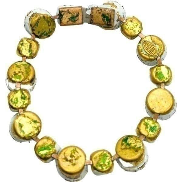 REGENCY Vintage Mid Century Aurora Borealis AB Faux Pearl Bracelet 7” - Thumbnail 5