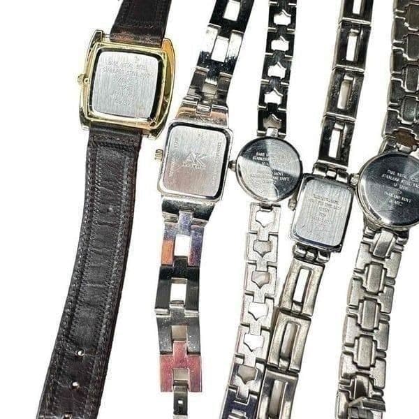 Lot of 6 Anne Klein Watches Leather Bands Analog Quartz GUC to EUC Batteries - Thumbnail 11