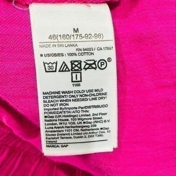 GAP NWT Bright Pink Elastic Waist Band Cotton Shorts w/Pockets Size M - Thumbnail 5