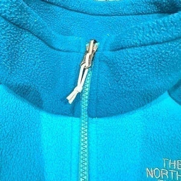 THE NORTH FACE Khumbu Blue Color Block Jacket Coat Polartec Classic 100 Micro Fl - Thumbnail 4