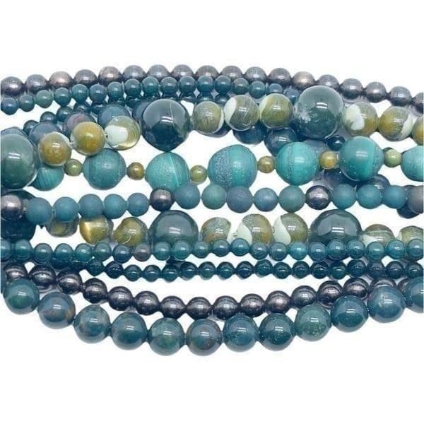 1990s Jade/Jadeite and Hematite Multi-Strand Bracelet Signed By Stephen Dweck - Thumbnail 5