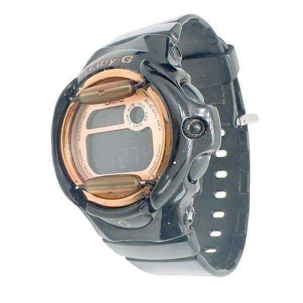 Casio Women's Wristwatch Baby G Round Digital Buckle 12-Hour Dial Black - Image 1