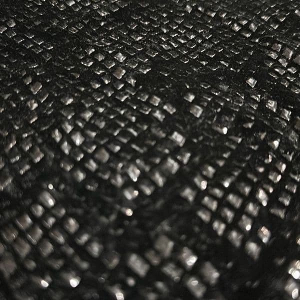 VOTRE NOM Vintage Snakeskin Black Metallic Stretch Long Sleeve Blouse Top Size S - Thumbnail 8