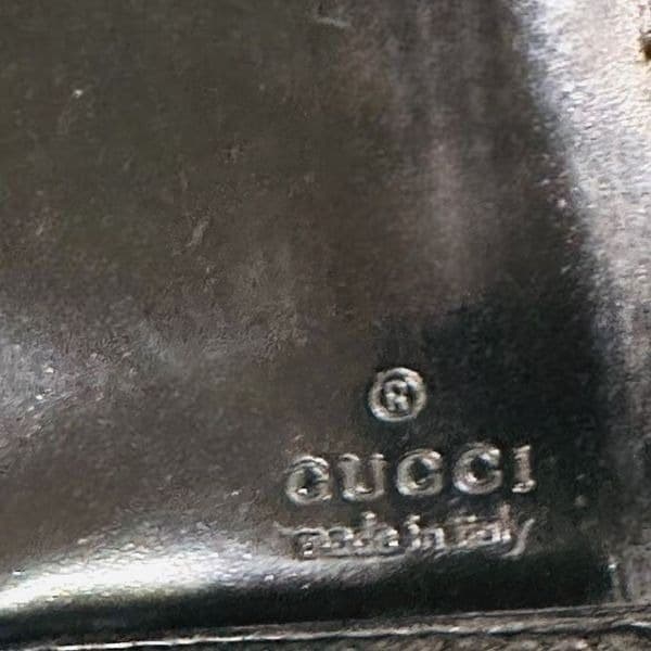 GUCCI G Logo GG Black Patent Leather Wallet Bag Card holder - Thumbnail 8