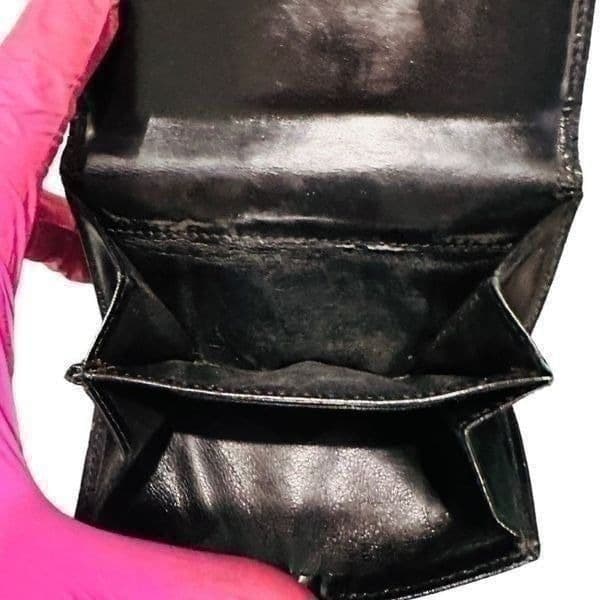 GUCCI G Logo GG Black Patent Leather Wallet Bag Card holder - Thumbnail 5