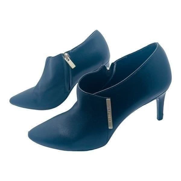 Calvin Klein Black Ankle Boots High Heel Shoes Size 9.5 - Thumbnail 2