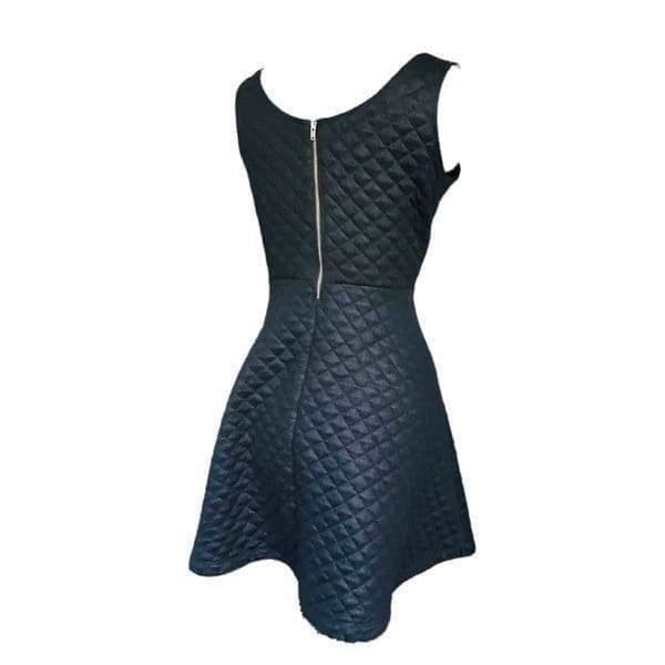 NWOT Express Fit & Flare Diamond Quilted Skater Dress Size Large - Thumbnail 3