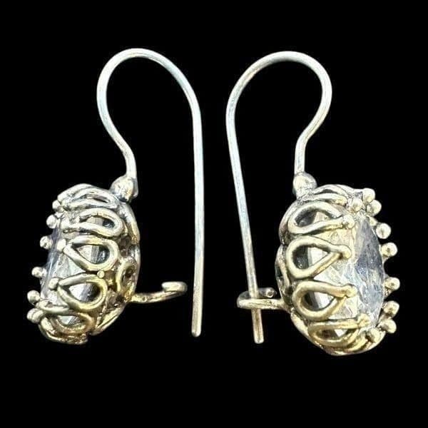 ZUMAN JEWELRY 925 Sterling Silver & Large Cubic Zirconia CZ Stone Dangle Intrica - Thumbnail 4