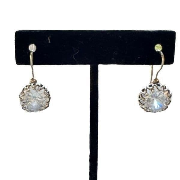 ZUMAN JEWELRY 925 Sterling Silver & Large Cubic Zirconia CZ Stone Dangle Intrica - Thumbnail 7