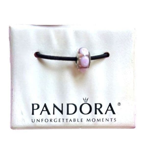 PANDORA Sterling sSilver Murano Glass .925 Pink Bead Charm for Pandora Bracelet - Thumbnail 6