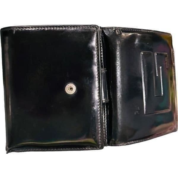 GUCCI G Logo GG Black Patent Leather Wallet Bag Card holder - Thumbnail 2